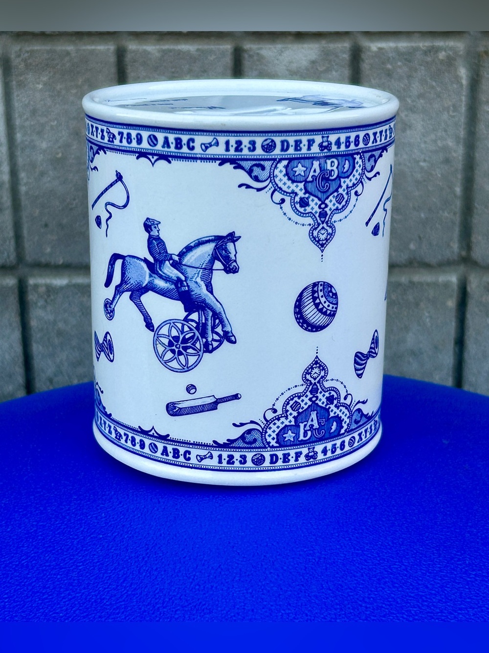Vintage Discontinued Porcelain SPODE EDWARDIAN CHILDHOOD Cylindrical Coin Bank